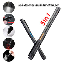 Load image into Gallery viewer, Multi-Function Self-Defense Pen Defense Attack Aluminum Alloy Tactical Pen Survival Whistle Self-Defense Pen EDC Rescue Escape Tool
