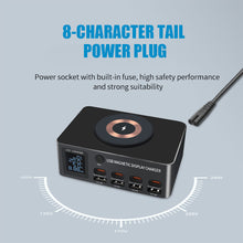Load image into Gallery viewer, 140w Desktop Charger Intelligent Digital Display Pd100w Fast Charge Suitable For Mobile Phone Notebook Magnetic Suction Wireless
