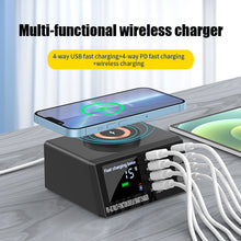 Load image into Gallery viewer, Magnetic Suction Wireless Charging 110w High-Power Tablet Mobile Phone Notebook Multi-Port Usb Porous Fast Charging Charger
