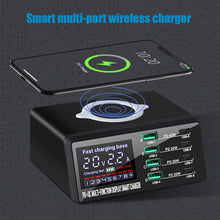 Load image into Gallery viewer, Smart 110W High Power PD45W Fast Charge QC3.0 Charge 15W Wireless Charger
