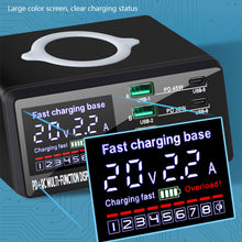 Load image into Gallery viewer, Smart 110W High Power PD45W Fast Charge QC3.0 Charge 15W Wireless Charger
