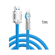 Load image into Gallery viewer, 120W ultra fast charging cable180 °rotatable liquid silicone game cable suitable for rotating charging cable of Xiaomi iPhone
