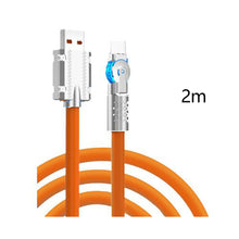 Load image into Gallery viewer, 120W ultra fast charging cable180 °rotatable liquid silicone game cable suitable for rotating charging cable of Xiaomi iPhone

