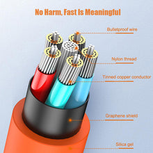 Load image into Gallery viewer, 120W ultra fast charging cable180 °rotatable liquid silicone game cable suitable for rotating charging cable of Xiaomi iPhone
