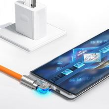 Load image into Gallery viewer, 120W ultra fast charging cable180 °rotatable liquid silicone game cable suitable for rotating charging cable of Xiaomi iPhone
