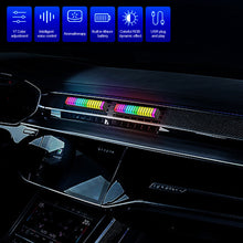 Load image into Gallery viewer, Car Air Outlet Aromatherapy Atmosphere Lamp 3D Screen Atmosphere Light Bar 10 Modes Adjustable 17 RGB LED Rhythm Pickup Lamp
