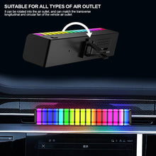 Load image into Gallery viewer, Car Air Outlet Aromatherapy Atmosphere Lamp 3D Screen Atmosphere Light Bar 10 Modes Adjustable 17 RGB LED Rhythm Pickup Lamp
