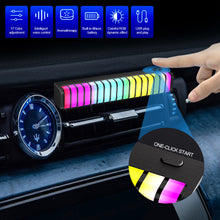 Load image into Gallery viewer, Car Air Outlet Aromatherapy Atmosphere Lamp 3D Screen Atmosphere Light Bar 10 Modes Adjustable 17 RGB LED Rhythm Pickup Lamp
