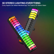 Load image into Gallery viewer, Car Air Outlet Aromatherapy Atmosphere Lamp 3D Screen Atmosphere Light Bar 10 Modes Adjustable 17 RGB LED Rhythm Pickup Lamp

