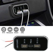 Load image into Gallery viewer, 12V/24V Car Motorcycle Charger USB Type-C Fast Fast Charging Socket Charging RV Boat On Board
