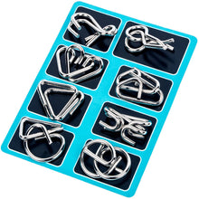 Load image into Gallery viewer, 8Pcs/Set Metal Montessori Puzzle Wire IQ Mind Brain Teaser Puzzles Children Adults Interactive Game Reliever Educational Toys
