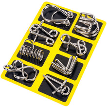 Load image into Gallery viewer, 8Pcs/Set Metal Montessori Puzzle Wire IQ Mind Brain Teaser Puzzles Children Adults Interactive Game Reliever Educational Toys
