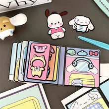 Load image into Gallery viewer, Diy Quiet Book Kuromi Melody Girl Dress Up Montessori Toys Children's Educational Handmade Cloth Doll Toy
