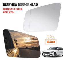 Load image into Gallery viewer, Car Left &amp; Right Side Heated Wing Door Mirror Rearview Rear View Glass Accessories Kit Parts For Benz GLA GLK S C E Class W212 W204
