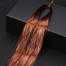 Load image into Gallery viewer, Women Tinsel Kit Glitter Wigs One Clip-in Hair Extension Tinsel Laser Wire Color Highlight Dyed Seamless Tinsel Hair Wig Patches
