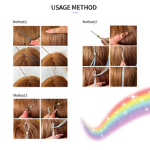 Load image into Gallery viewer, Women Tinsel Kit Glitter Wigs One Clip-in Hair Extension Tinsel Laser Wire Color Highlight Dyed Seamless Tinsel Hair Wig Patches
