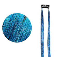 Load image into Gallery viewer, Straight Hair Women Wigs One Clip-in Hair Extension PET Laser Wire Color Seamless Highlight Dyed Wig Patch Tinsel Hair
