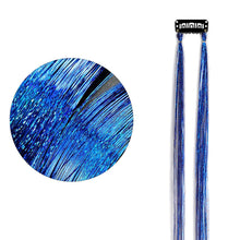 Load image into Gallery viewer, Straight Hair Women Wigs One Clip-in Hair Extension PET Laser Wire Color Seamless Highlight Dyed Wig Patch Tinsel Hair
