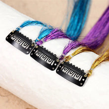 Load image into Gallery viewer, Straight Hair Women Wigs One Clip-in Hair Extension PET Laser Wire Color Seamless Highlight Dyed Wig Patch Tinsel Hair
