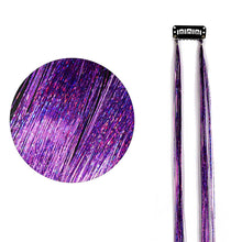 Load image into Gallery viewer, Straight Hair Women Wigs One Clip-in Hair Extension PET Laser Wire Color Seamless Highlight Dyed Wig Patch Tinsel Hair
