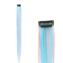 Load image into Gallery viewer, Straight and Curly Hair Women Wigs One Clip-in Hair Extension Mixed Color Seamless Highlight Dyed Gradient Wig Patch
