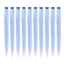 Load image into Gallery viewer, Straight and Curly Hair Women Wigs One Clip-in Hair Extension Mixed Color Seamless Highlight Dyed Gradient Wig Patch
