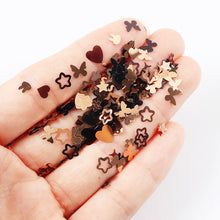 Load image into Gallery viewer, 6 Grids 3D Acrylic Laser Butterfly Enhancements Nail Art Sequins Rabbit Heart Star Sequins Decoration Accessories
