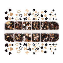 Load image into Gallery viewer, 12 Grids 3D Acrylic Laser Butterfly Enhancements Nail Art Sequins Rabbit Heart Star Sequins Decoration Accessories
