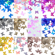 Load image into Gallery viewer, 12 Grids 3D Acrylic Laser Butterfly Enhancements Nail Art Sequins Nail Art 5MM Gradient Sequins Decoration Accessories
