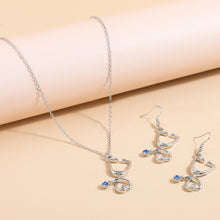 Load image into Gallery viewer, Stethoscope Heartbeat Choker Necklace Earrings Women Love Heart Necklaces Pendants Nurse Doctor Lover Jewelry Set Gifts
