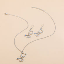 Load image into Gallery viewer, Stethoscope Heartbeat Choker Necklace Earrings Women Love Heart Necklaces Pendants Nurse Doctor Lover Jewelry Set Gifts

