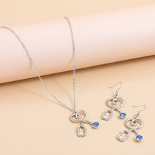 Load image into Gallery viewer, Stethoscope Heartbeat Choker Necklace Earrings Women Love Heart Necklaces Pendants Nurse Doctor Lover Jewelry Set Gifts
