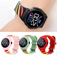 Load image into Gallery viewer, Waterproof LED Digital Children Kids Watch Wristwatch Silicone Rainbow Creative Student Sport Electronic Boys Girls Watches
