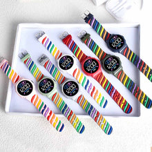 Load image into Gallery viewer, Waterproof LED Digital Children Kids Watch Wristwatch Silicone Rainbow Creative Student Sport Electronic Boys Girls Watches
