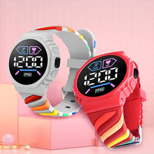 Load image into Gallery viewer, Waterproof LED Digital Children Kids Watch Wristwatch Silicone Rainbow Creative Student Sport Electronic Boys Girls Watches
