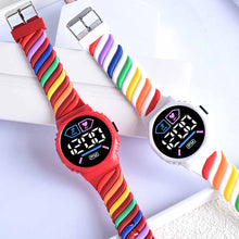 Load image into Gallery viewer, Waterproof LED Digital Children Kids Watch Wristwatch Silicone Rainbow Creative Student Sport Electronic Boys Girls Watches
