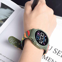 Load image into Gallery viewer, Waterproof LED Digital Children Kids Watch Wristwatch Silicone Rainbow Creative Student Sport Electronic Boys Girls Watches
