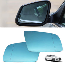 Load image into Gallery viewer, Car Side Wing Mirror Glass Heated Blue Convex Rear View Fitment for For BMW 5 Series E60 E61 2003-2007 Left Right OE:51167251649 / 51167251650
