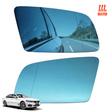 Load image into Gallery viewer, Car Side Wing Mirror Glass Heated Blue Convex Rear View Fitment for For BMW 5 Series E60 E61 2003-2007 Left Right OE:51167251649 / 51167251650

