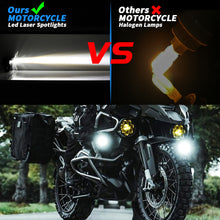 Load image into Gallery viewer, 30W 3 Lens Motorcycle Headlight LED Hi/Low Beam Spot Light White Yellow Fog Light Auxiliary Headlamp Work Light Accessories
