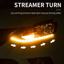 Load image into Gallery viewer, 1Pc Car DRL LED Daytime Running Light Strip Flexible Waterproof Headlight Turn Signal White/Yellow Lamp Decorative Driving Lights
