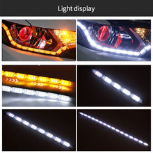 Load image into Gallery viewer, 1Pc Car DRL LED Daytime Running Light Strip Flexible Waterproof Headlight Turn Signal White/Yellow Lamp Decorative Driving Lights
