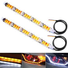 Load image into Gallery viewer, 1Pc Car DRL LED Daytime Running Light Strip Flexible Waterproof Headlight Turn Signal White/Yellow Lamp Decorative Driving Lights
