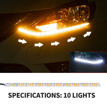 Load image into Gallery viewer, 1Pc Car DRL LED Daytime Running Light Strip Flexible Waterproof Headlight Turn Signal White/Yellow Lamp Decorative Driving Lights
