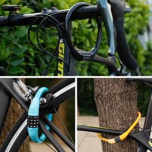 Load image into Gallery viewer, Motorcycle Bicycle Bike Lock Combination Code 4 Digit Password Padlock Anti-theft Password Security Cable Locker Portable For MTB Road Bike
