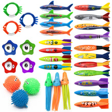 Load image into Gallery viewer, Children's Pool Diving Toy Submersible Torpedo Treasure Hunt Water Toy Swimming Training Tool Summer Outdoor water Gift Set #1
