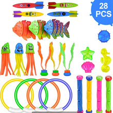 Load image into Gallery viewer, Children's Pool Diving Toy Dive Around Seaweed Gems Treasure Hunt Water Toy Swimming Training Tool Summer Outdoor water Gift Set #2
