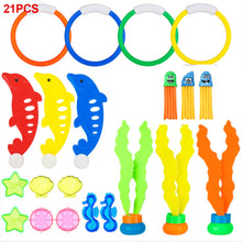 Load image into Gallery viewer, Children's Pool Diving Toy Dive Around Seaweed Gems Treasure Hunt Water Toy Swimming Training Tool Summer Outdoor water Gift Set #2
