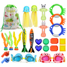 Load image into Gallery viewer, Children's Pool Diving Toy Submersible Torpedo Octopus Dolphin Fish Ring Treasure Hunt Water Toy Swimming Training Tool Summer Outdoor water Gift Multi-Set #3
