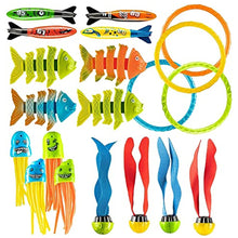 Load image into Gallery viewer, Children's Pool Diving Toy Submersible Torpedo Octopus Dolphin Fish Ring Treasure Hunt Water Toy Swimming Training Tool Summer Outdoor water Gift Multi-Set #3

